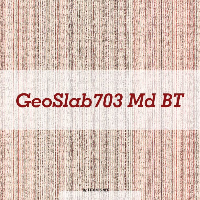 GeoSlab703 Md BT example